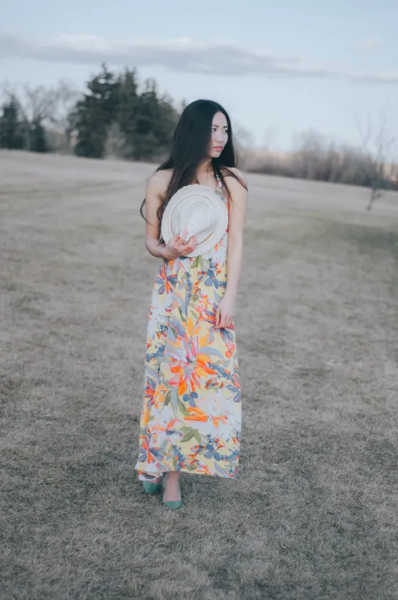 Natural lifestyle portrait in beautiful setting